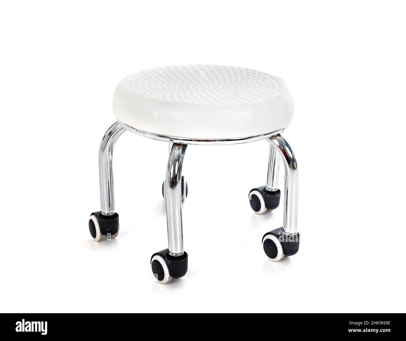 white stool in front of white background Stock Photo - Alamy