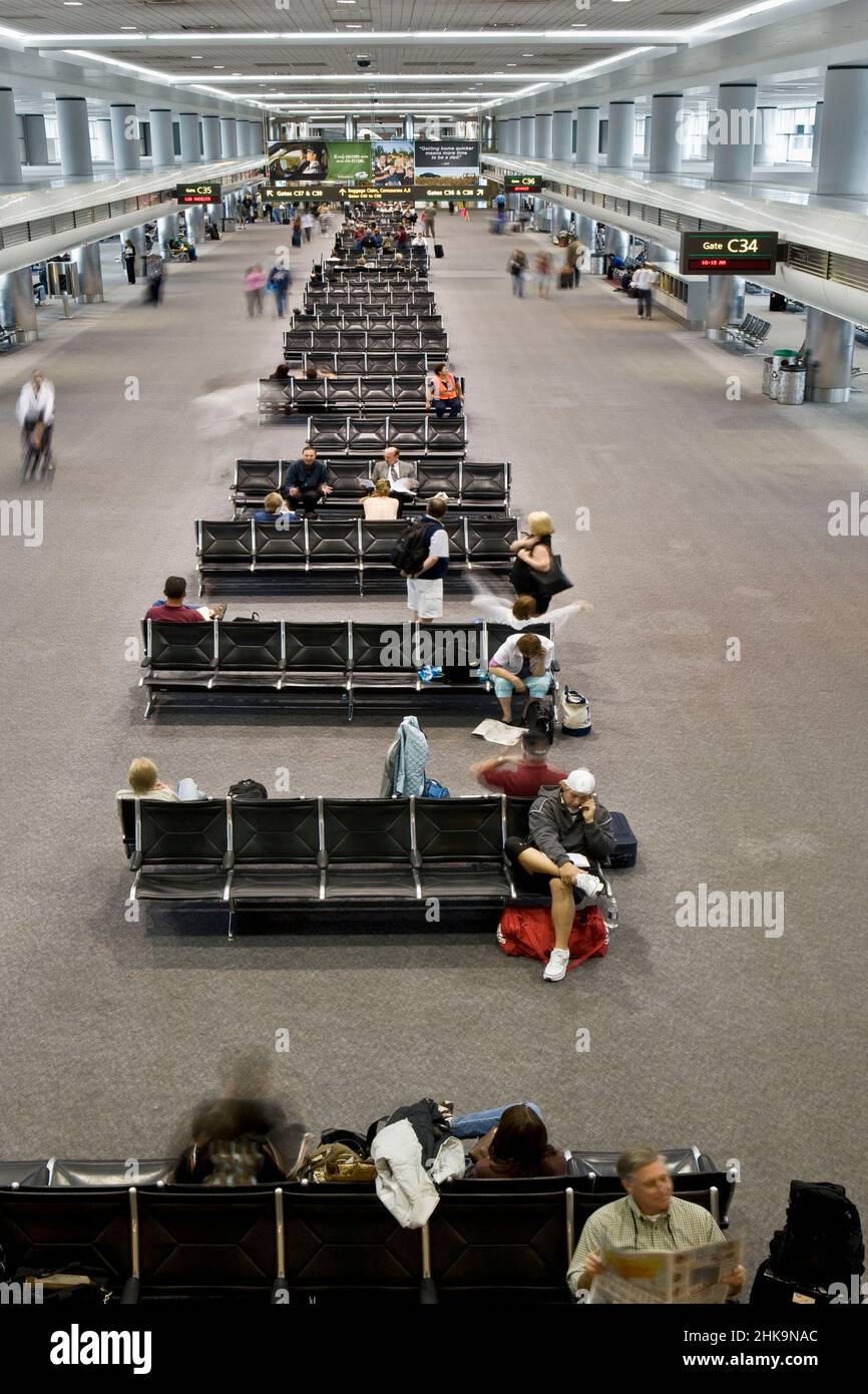 Terminal gates Denver Inter Airport V Stock Photo Alamy