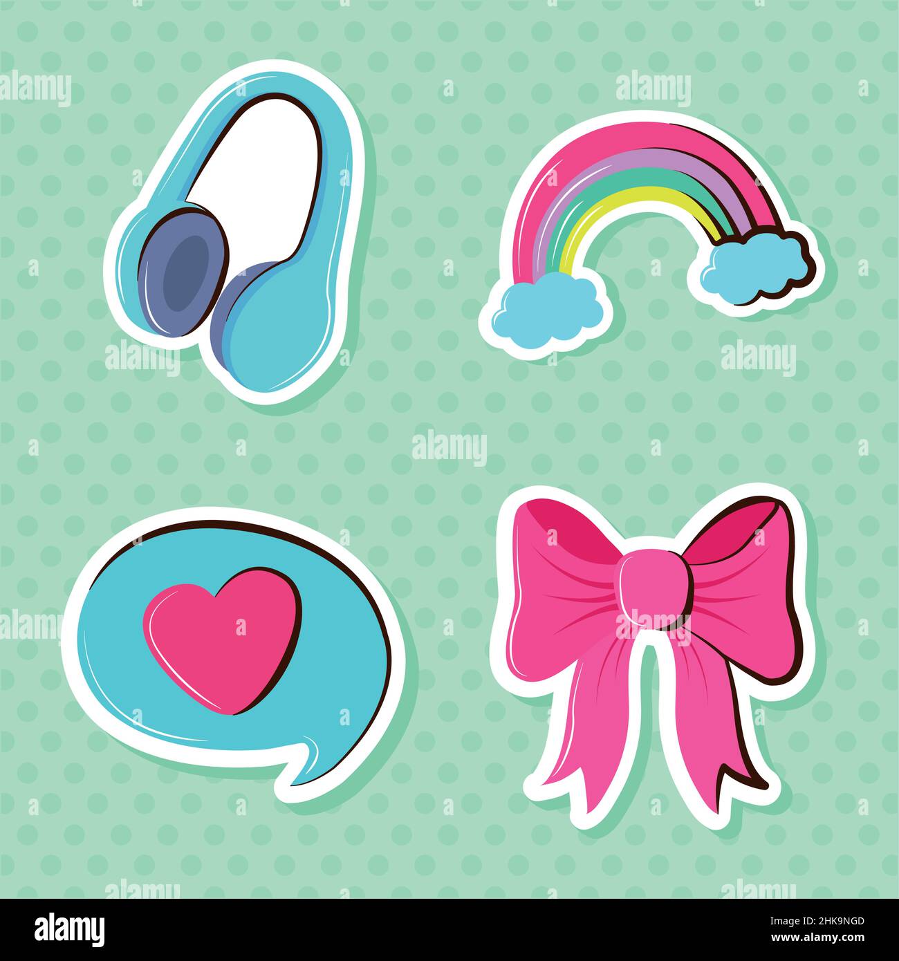 icons collection stickers Stock Vector Image & Art - Alamy