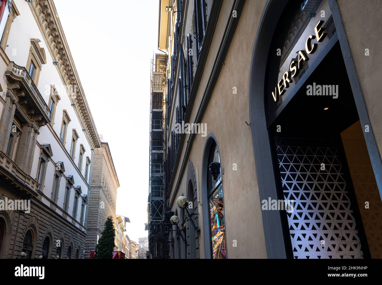 Florence, Italy. January 2022. the view of the windows of the Moncler brand  store in the city center Stock Photo - Alamy