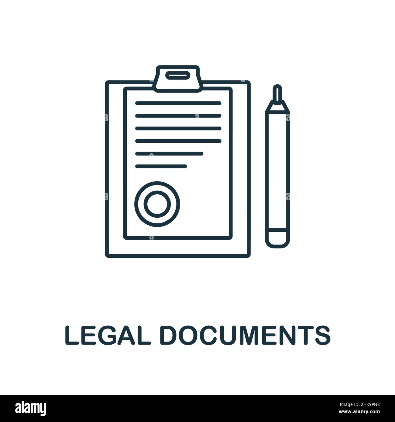 Legal Documents icon. Line element from project development collection