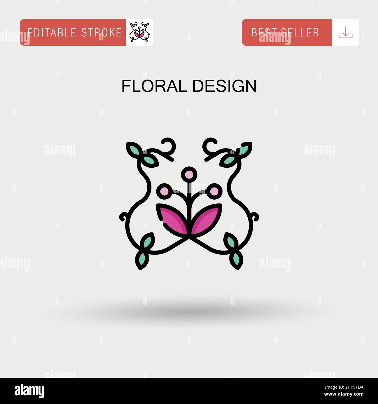 Floral design Simple vector icon Stock Vector Image & Art - Alamy