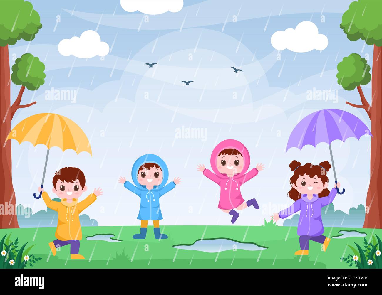 Outdoor shower kids Stock Vector Images Alamy