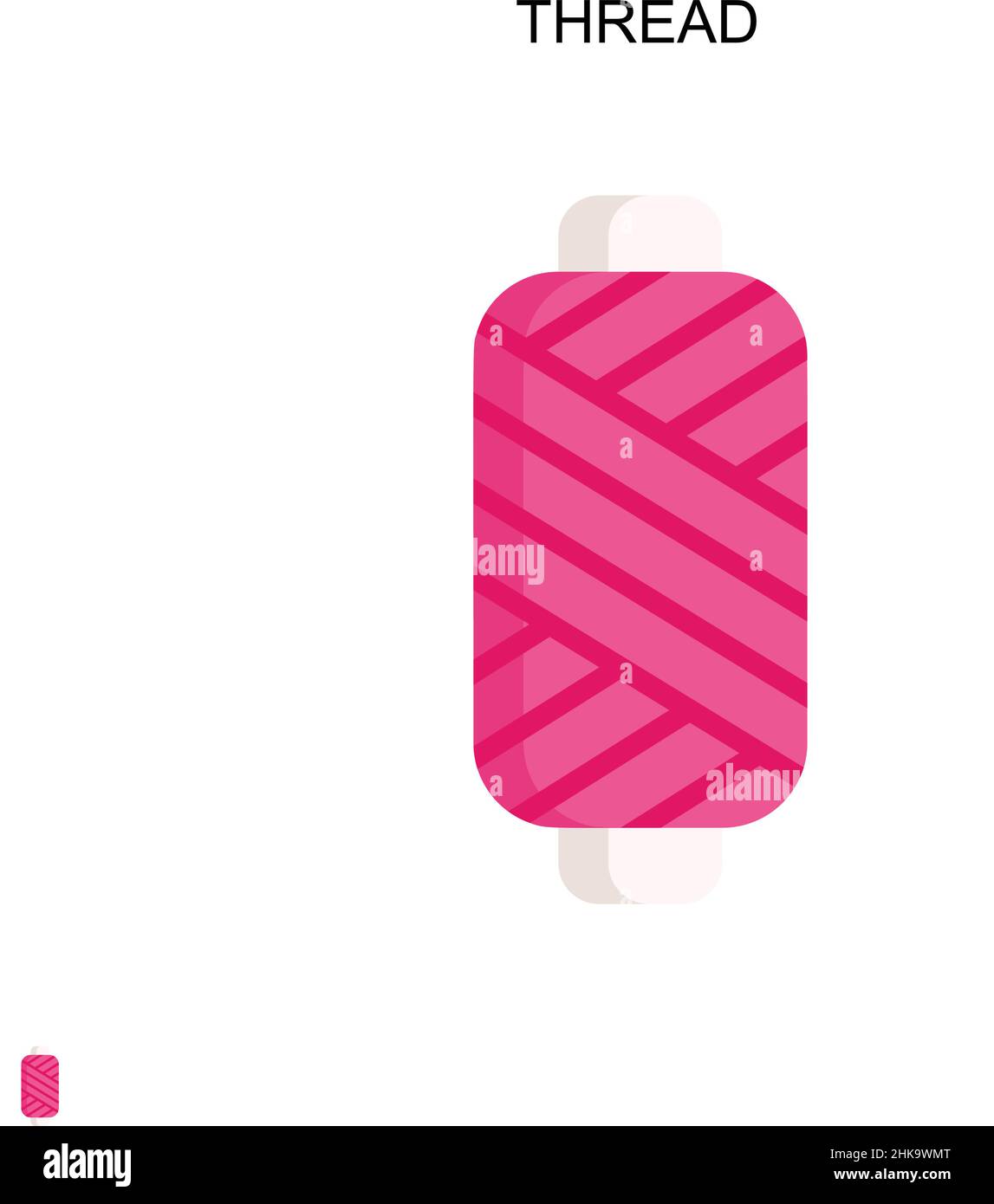 Needle thread white background Stock Vector Images - Alamy