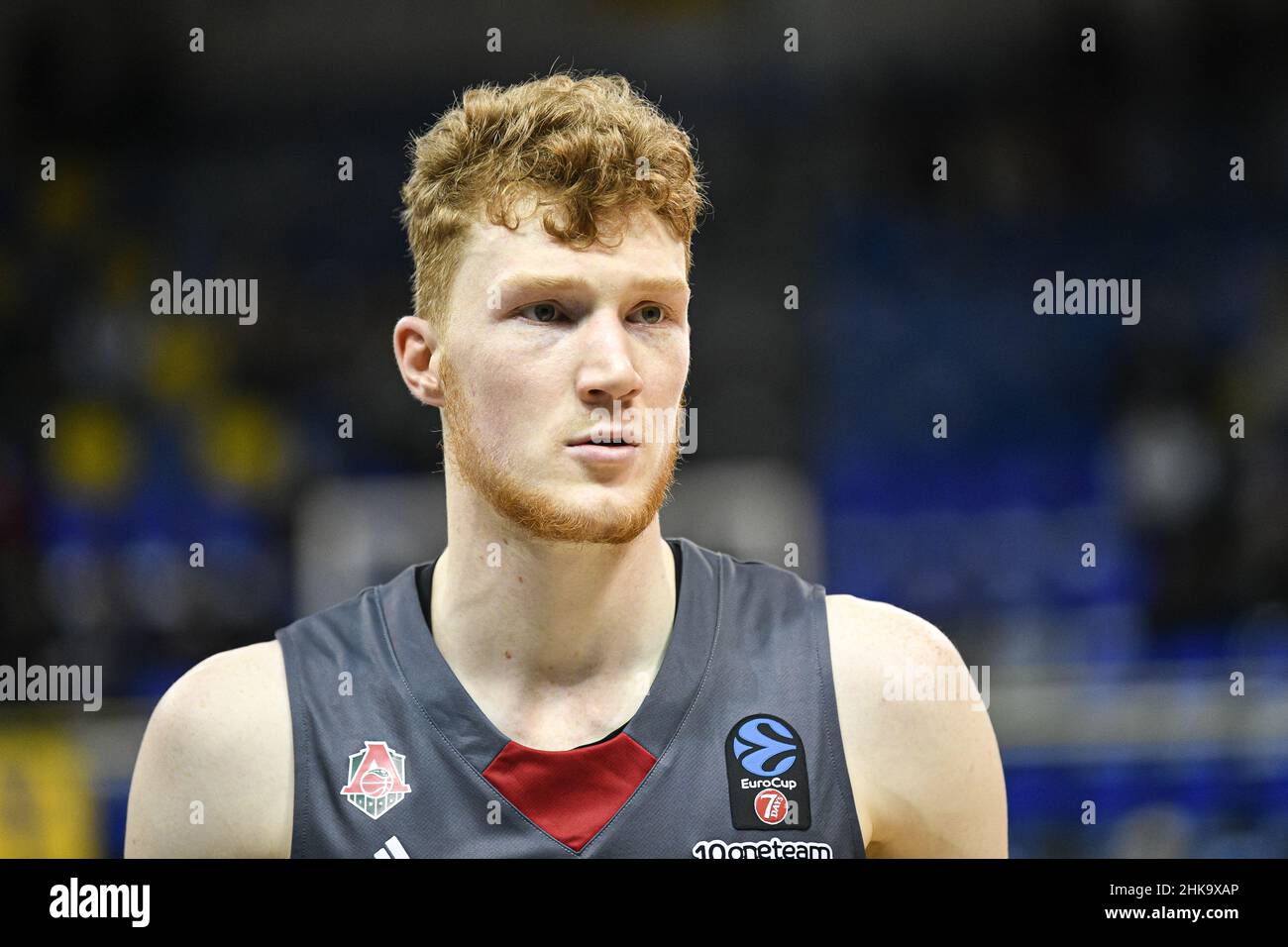 Vladislav Emchenko of Lokomotiv-Kuban during the 7DAYS EuroCup basketball  match between Metropolitans 92 (Boulogne-Levallois) and Lokomotiv-Kuban  (Krasnodar) on February 2, 2022 at Palais des Sports Marcel Cerdan in  Levallois-Perret, France - Photo: