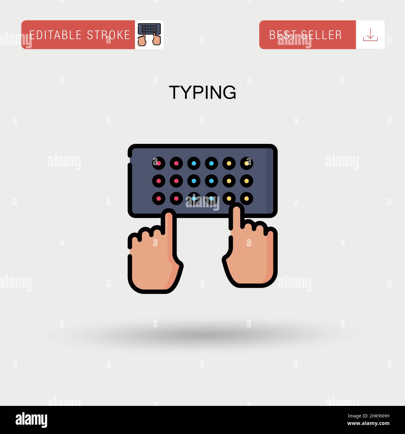 Typing Simple vector icon Stock Vector Image & Art - Alamy