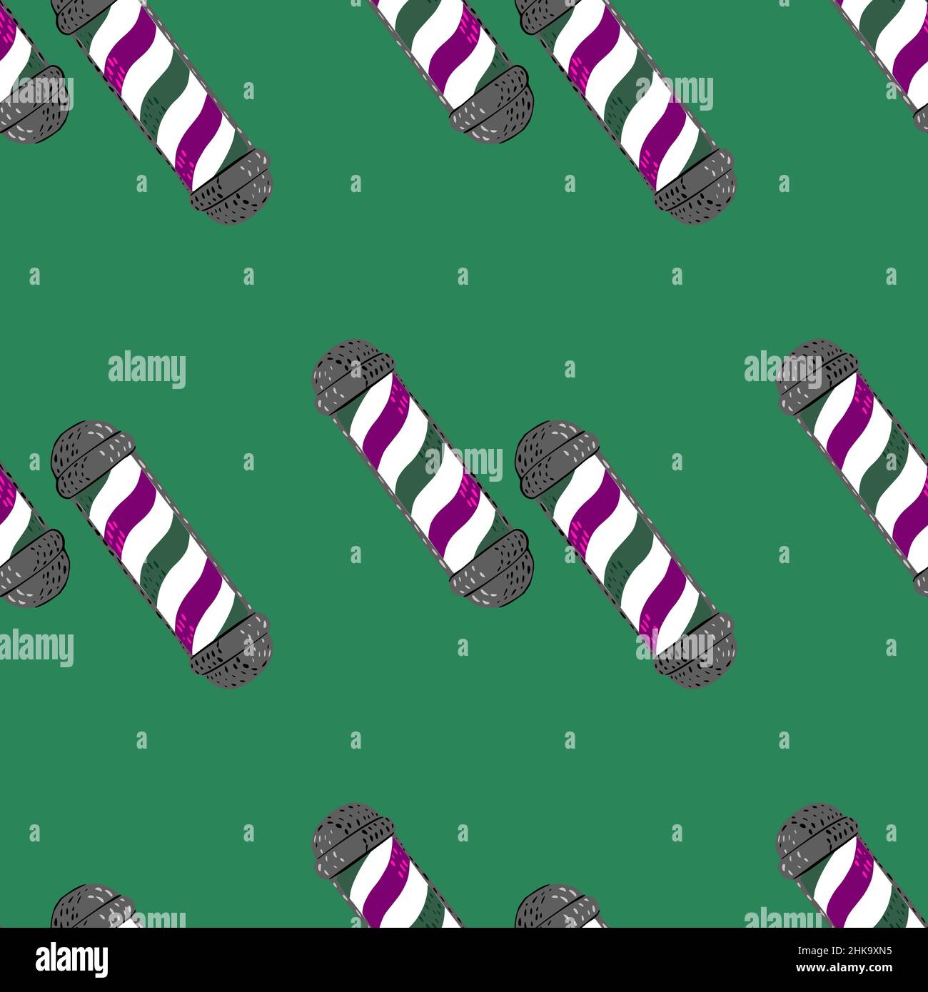 Barber's pole seamless pattern. Barbershop background. Repeated texture ...