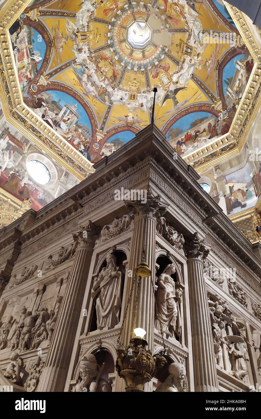 Basilica della Santa Casa, interior, Loreto, Marche, Italy, Europe Stock Photo