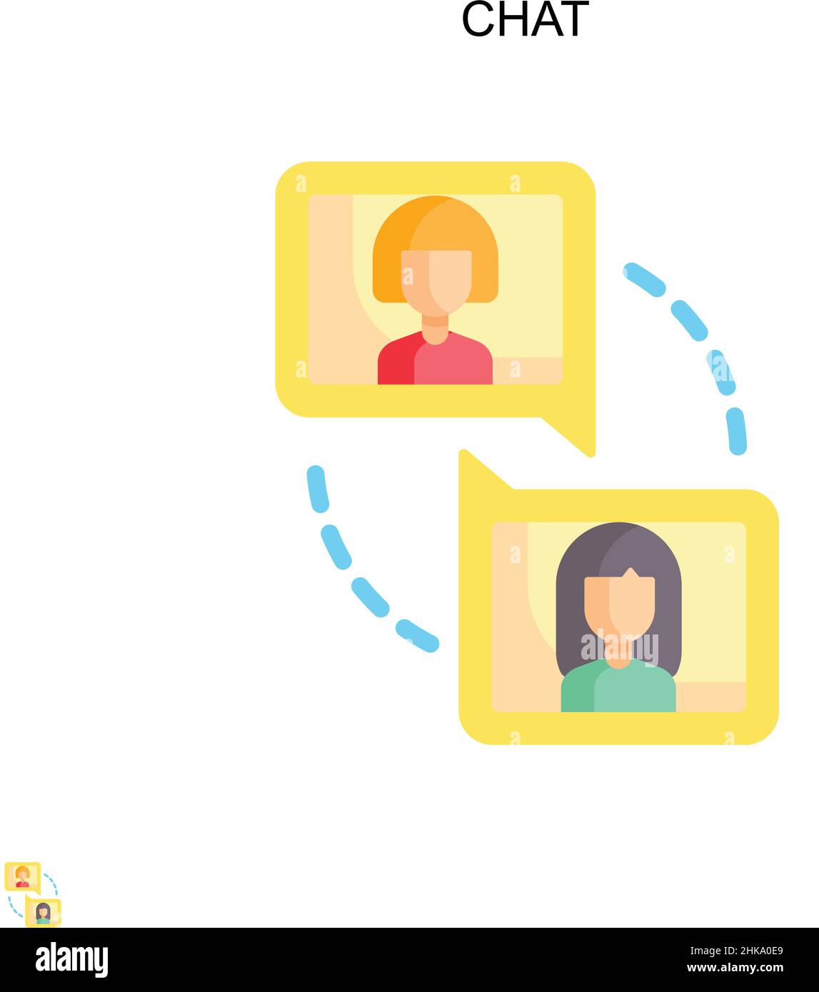 Chat Simple vector icon. Illustration symbol design template for web ...