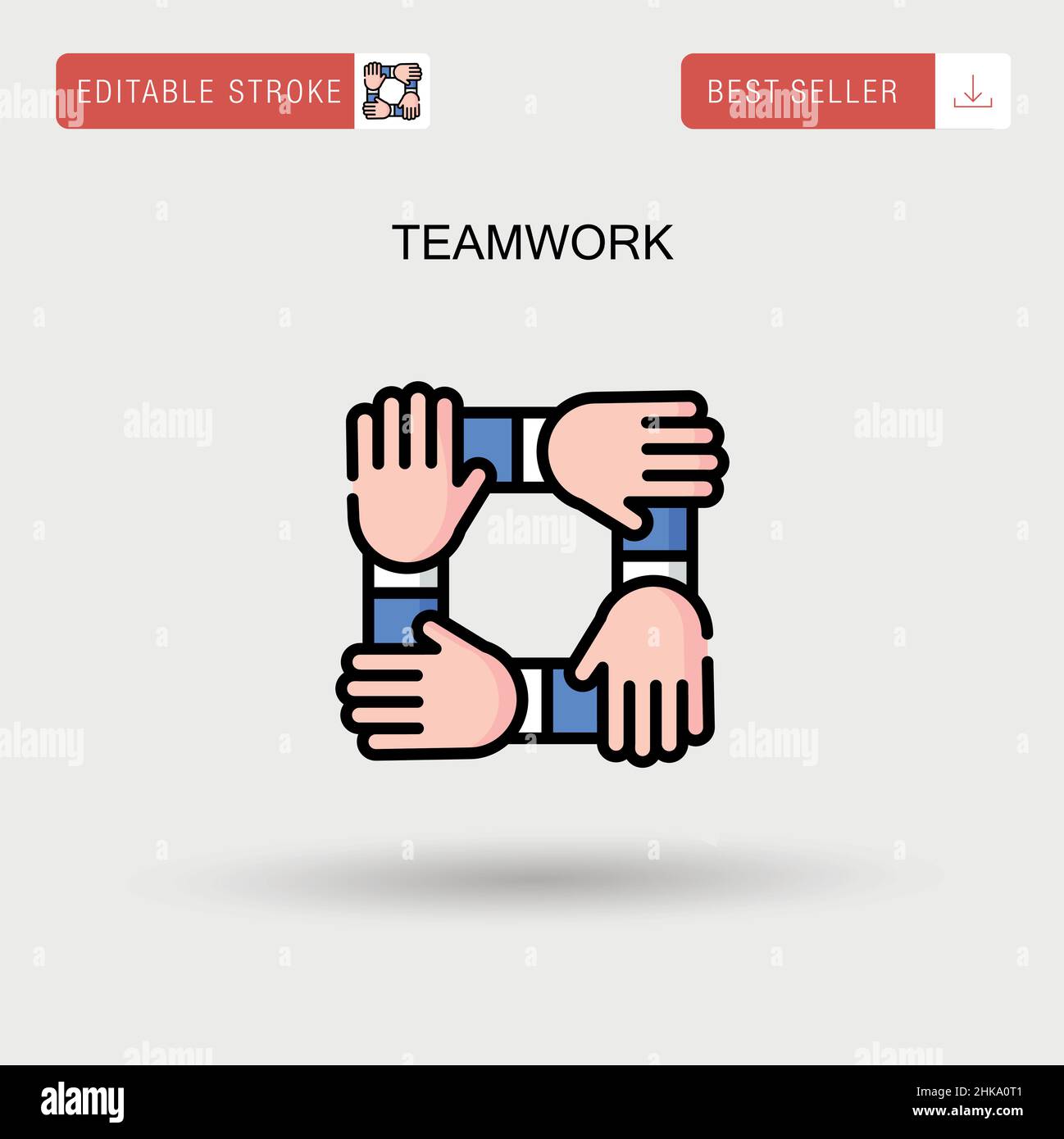 Teamwork Simple vector icon Stock Vector Image & Art - Alamy