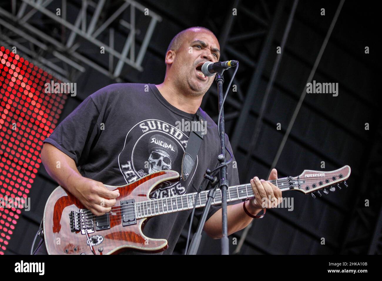 Hardcore Punk band Suicidal Tendencies during an Pentaport Rock Festival at the  Songdo, Near IFEZ in Incheon. Festival held Aug 1 to3th three day schedule every year. Stock Photo