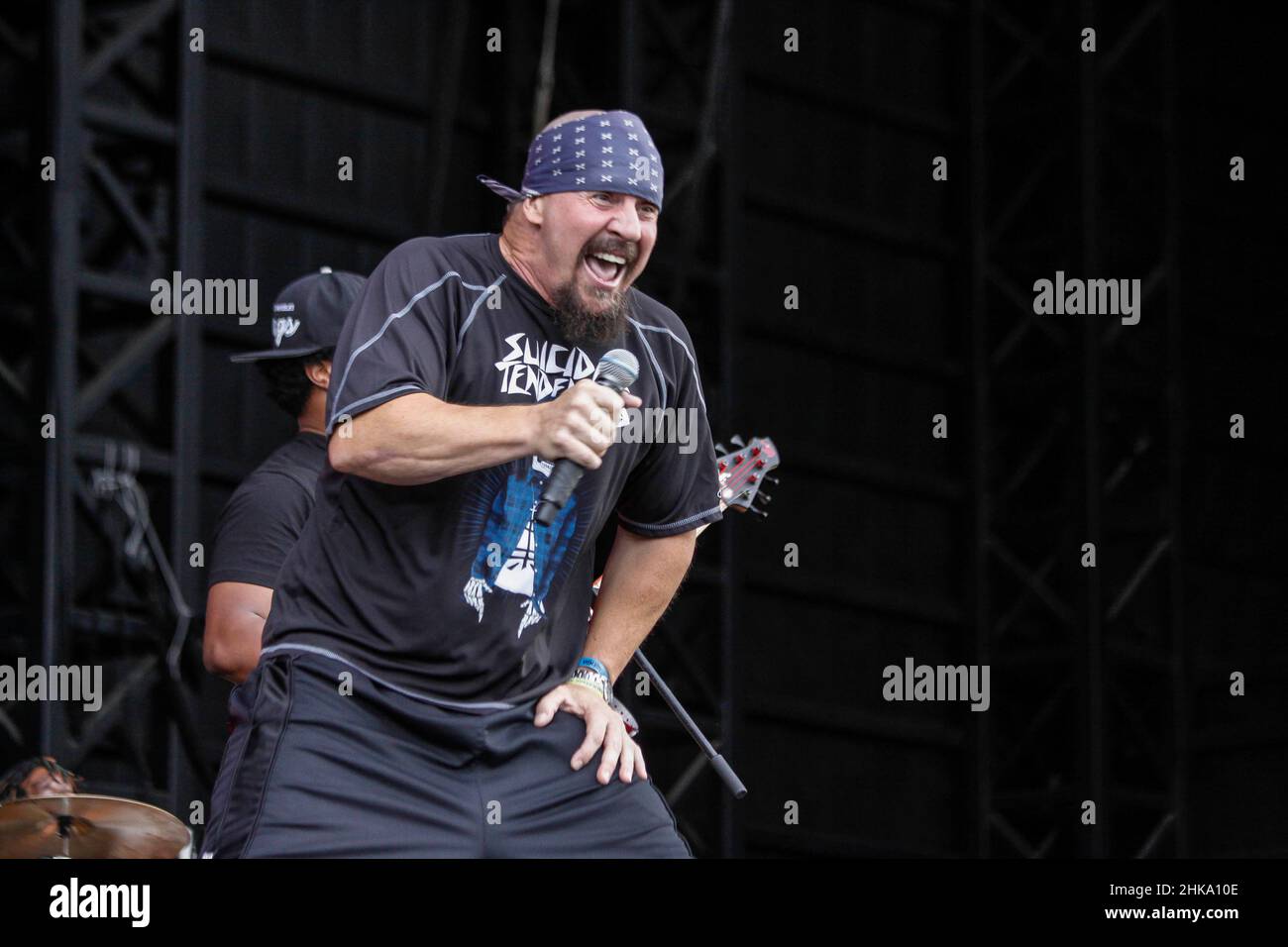 Hardcore Punk band Suicidal Tendencies during an Pentaport Rock Festival at the  Songdo, Near IFEZ in Incheon. Festival held Aug 1 to3th three day schedule every year. Stock Photo