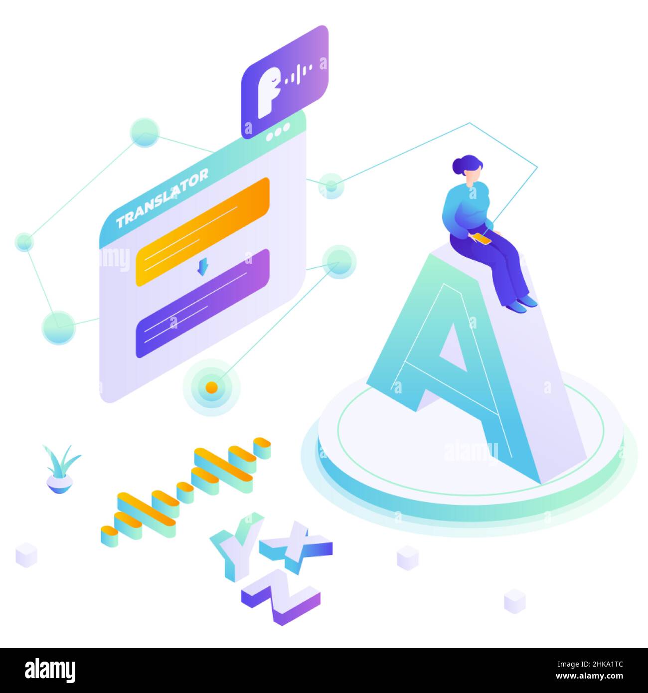 Online voice translator. Speech translation app for communication