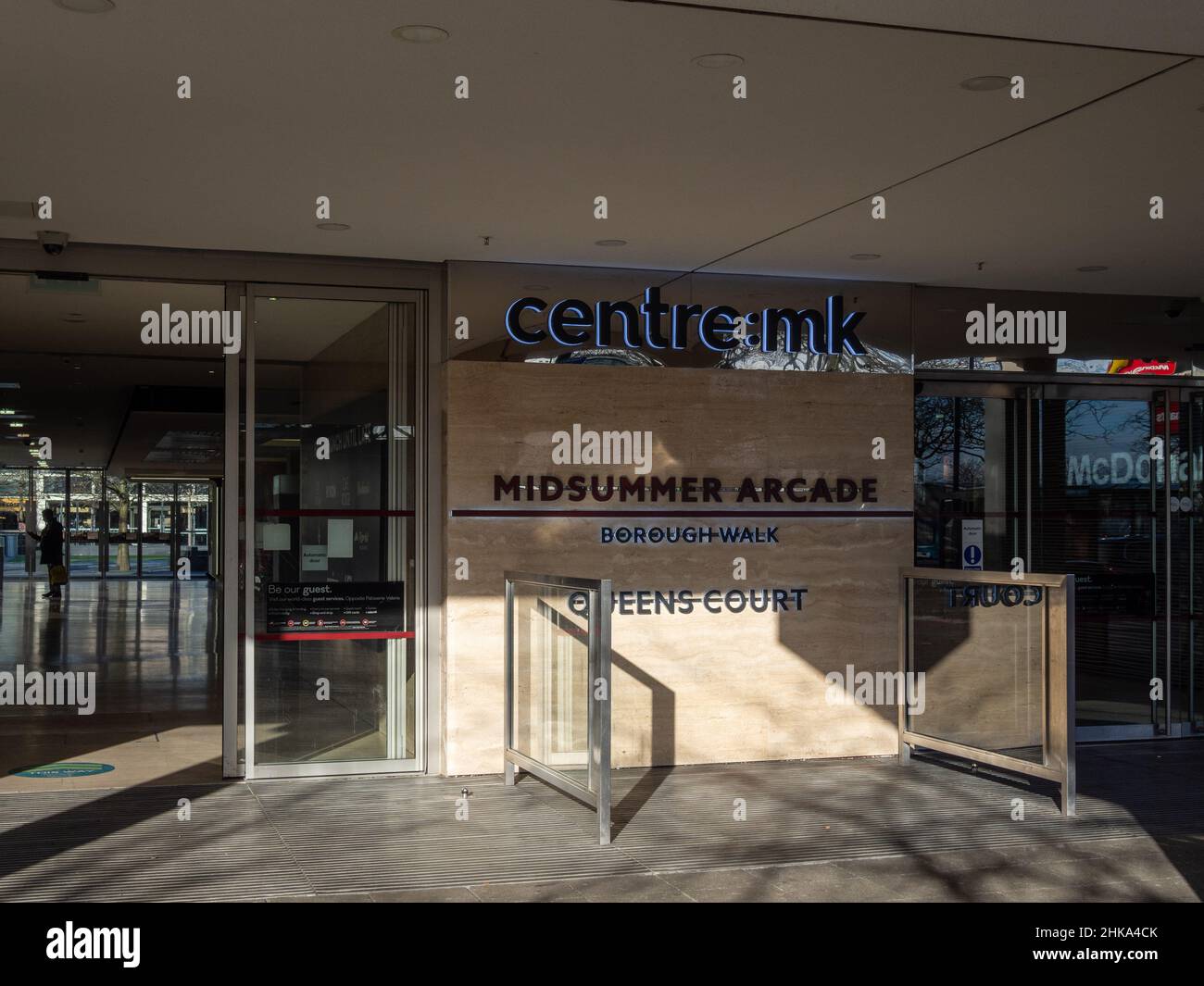 Entrance to Midsummer Arcade, centre:mk, a large indoor shopping centre, Milton Keynes, UK Stock Photo