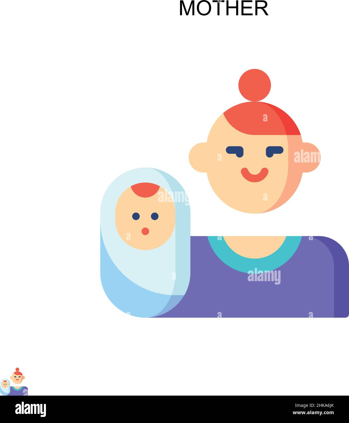 Mother Simple vector icon. Illustration symbol design template for web ...