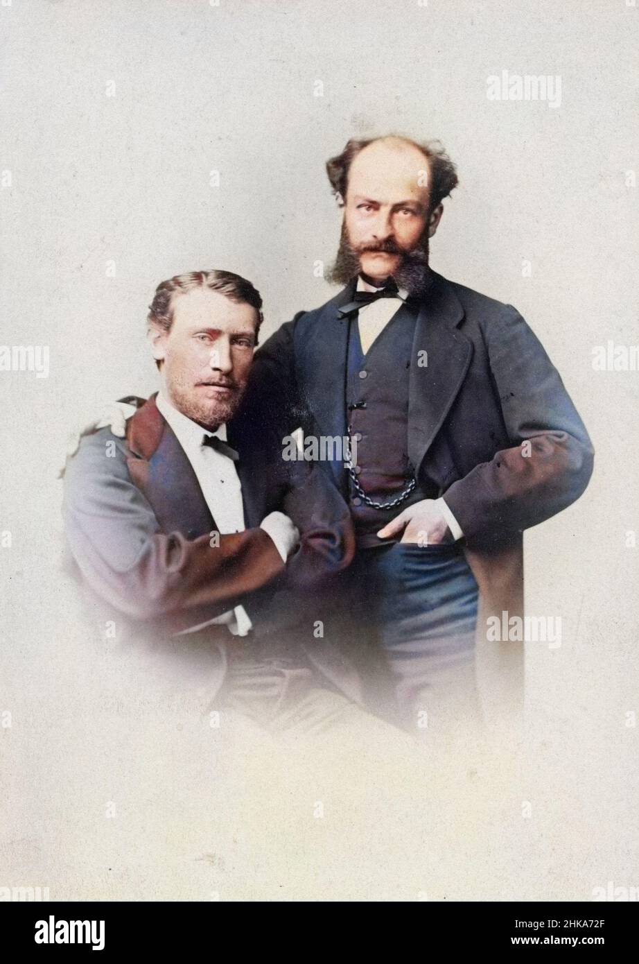 Edmond Goncourt (1822-1896) et Jules Goncourt (1830-1870) freres ecrivains - 1870 Stock Photo