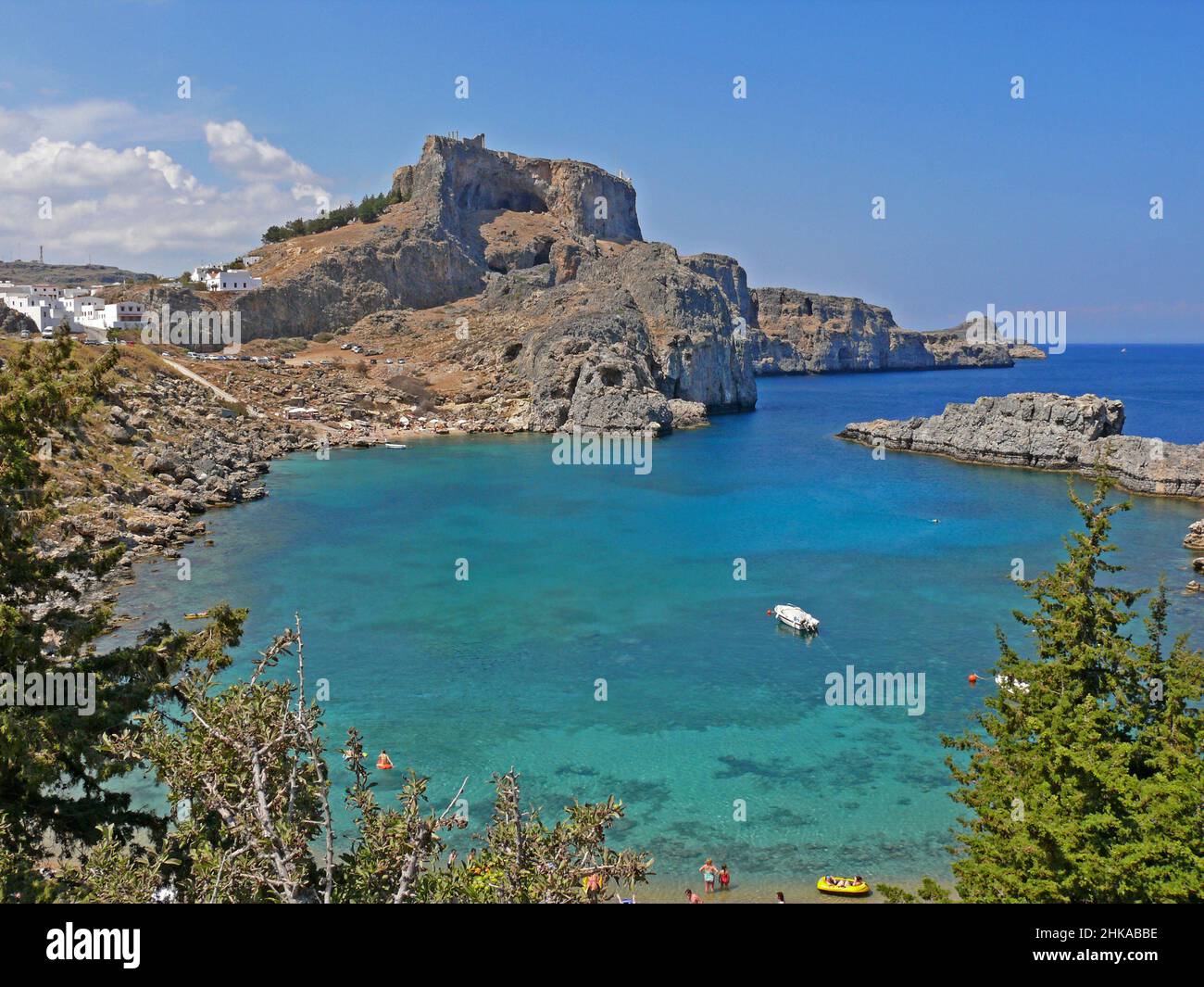 beach, Rhodos island, Greece Stock Photo