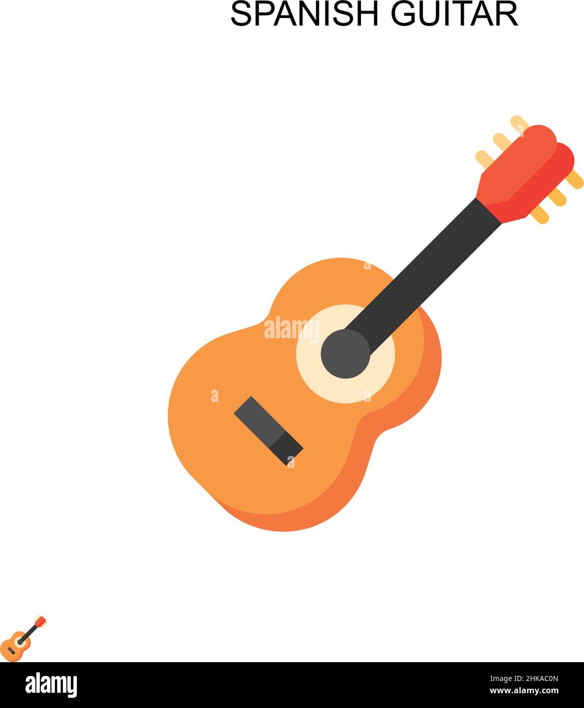 Spanish guitar Simple vector icon. Illustration symbol design template