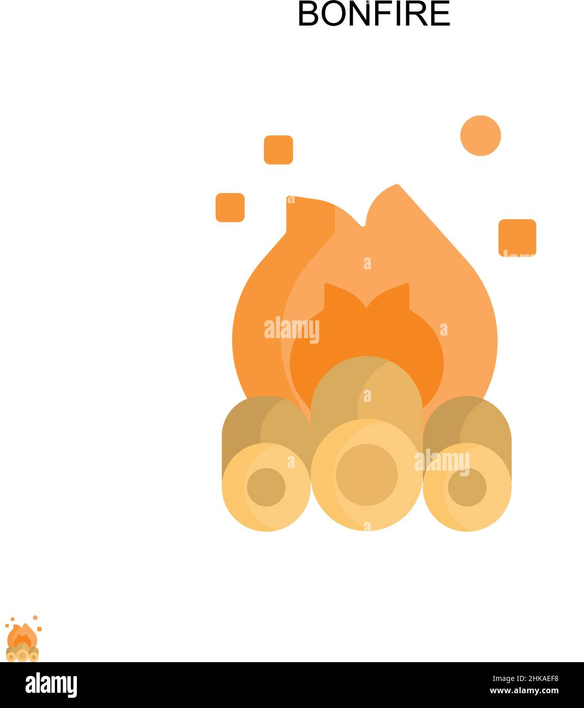 Bonfire Simple vector icon. Illustration symbol design template for web ...