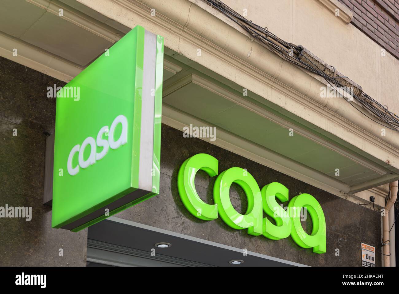 VALENCIA, SPAIN FEBRUARY 02, 2022 Casa is a Belgian brand of