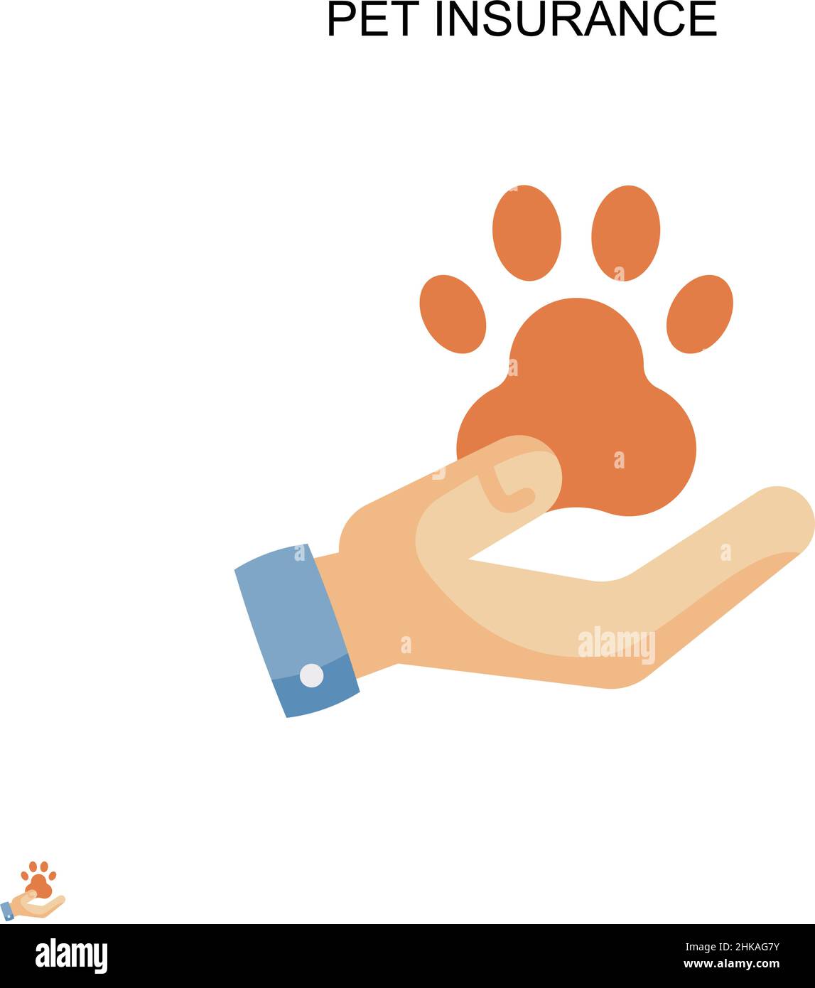 Pet insurance Simple vector icon. Illustration symbol design template for web mobile UI element. Stock Vector