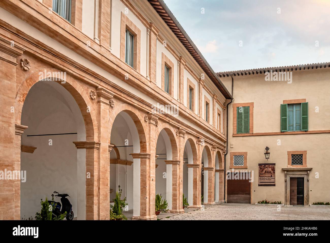 Inner Courtyard of Museo Diocesano, Spoleto, Umbria, Italy Stock Photo