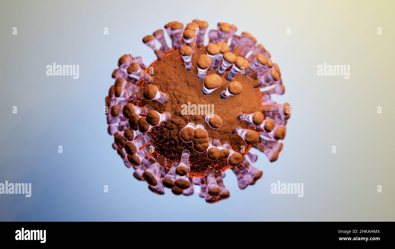 Simple Virus Red Illustration of a single red virus cell Stock Photo - Alamy
