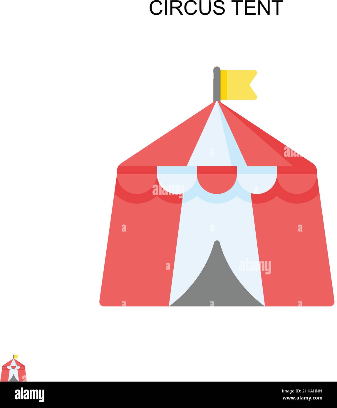 Circus tent Simple vector icon. Illustration symbol design template for ...