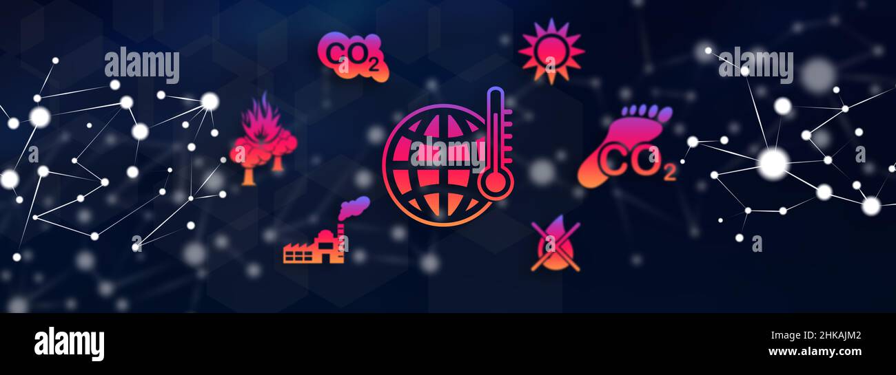 Illustration of a global warming concept Stock Photo - Alamy