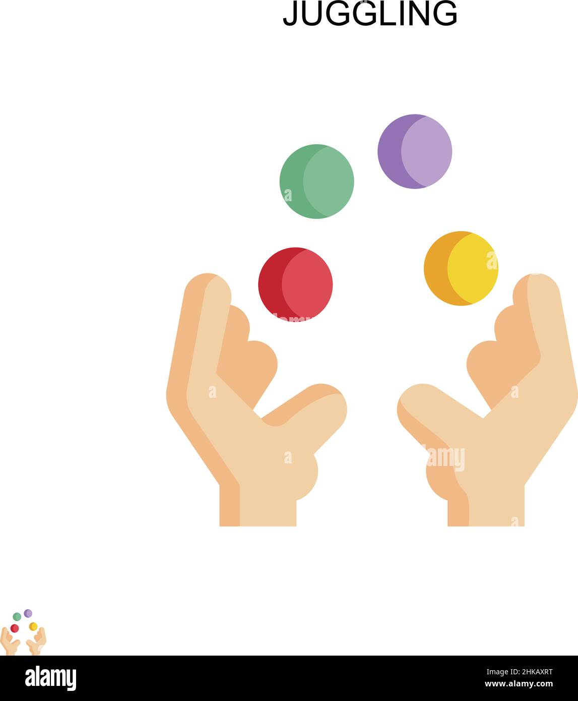 Juggling Simple vector icon. Illustration symbol design template for web mobile UI element. Stock Vector
