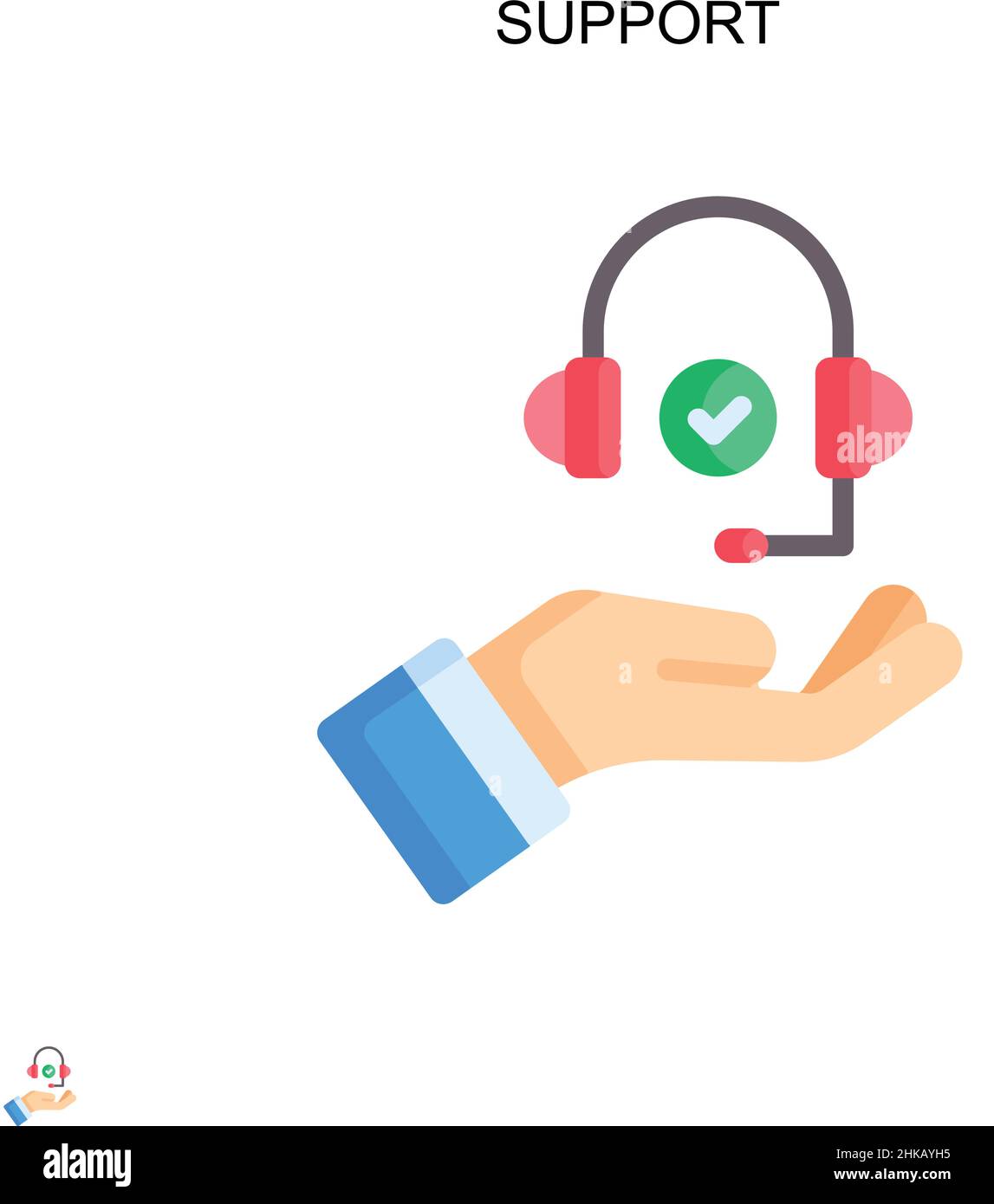 Support Simple vector icon. Illustration symbol design template for web ...