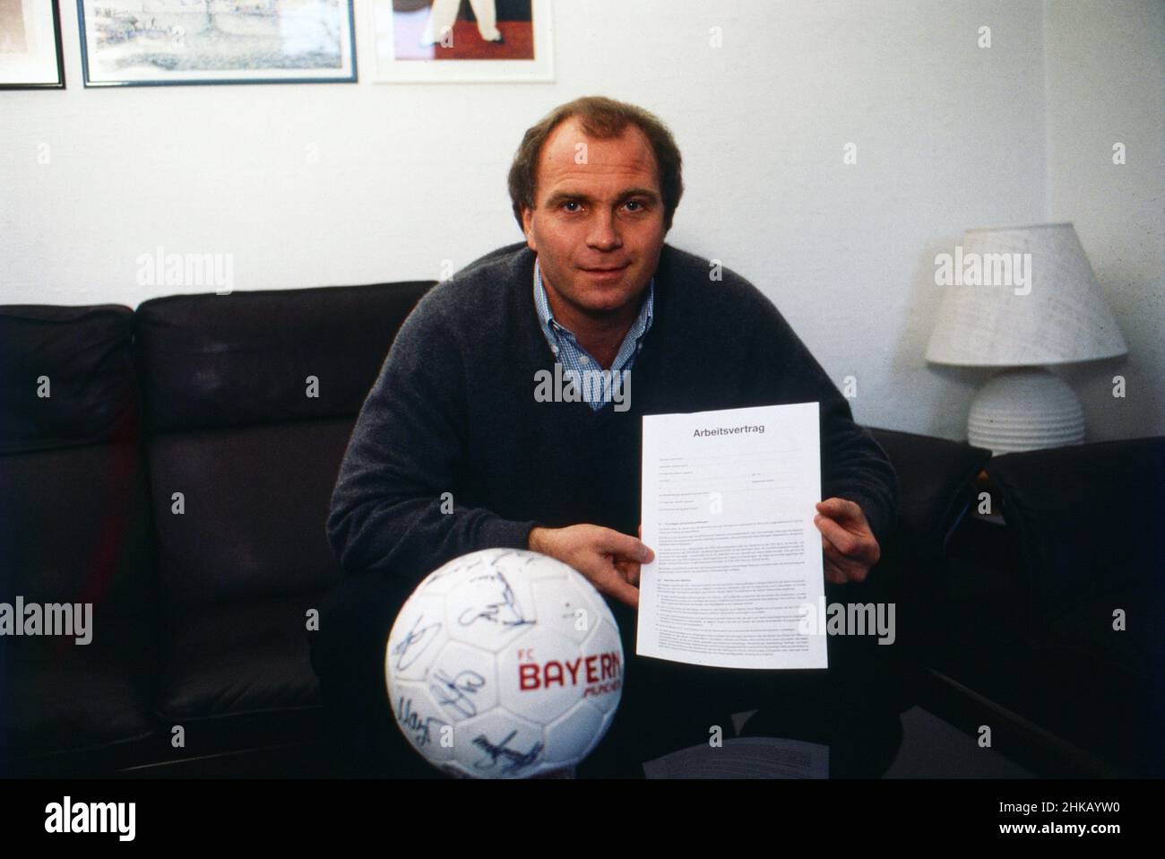 Ulrich Uli Hoeneß, ehemaliger Fussballspieler, Manager und Funktionär, in München, Deutschland 1979. Stock Photo