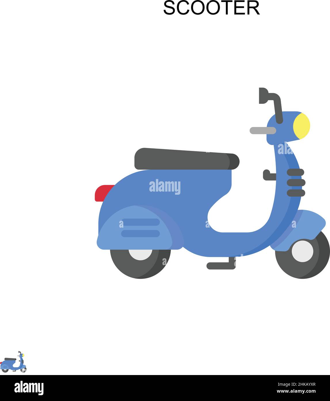 Scooter Simple vector icon. Illustration symbol design template for web mobile UI element. Stock Vector
