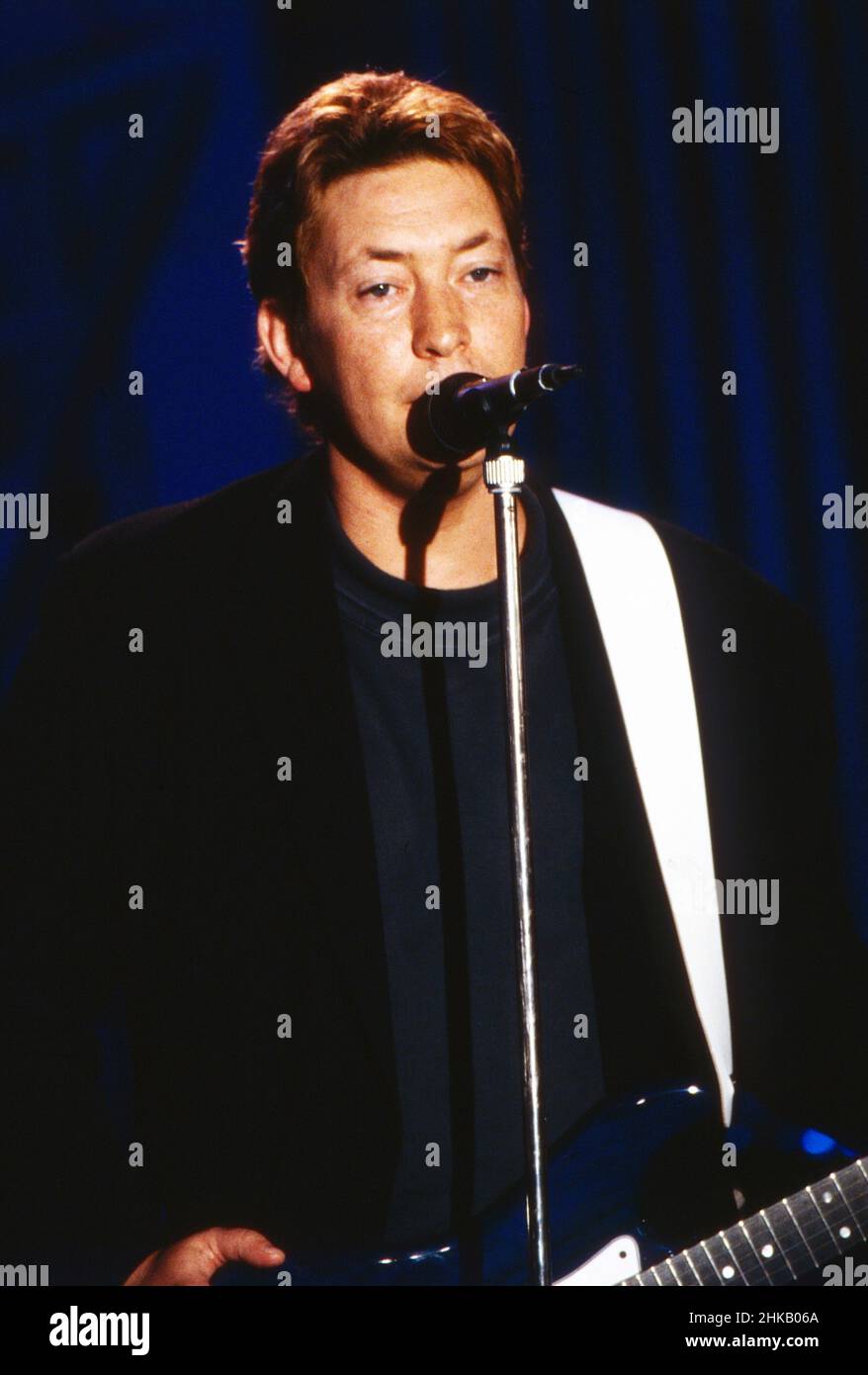 Chris Rea, britischer Sänger, Komponist und Gitarrist, bein einem Auftritt, Deutschland 1989. Stock Photo