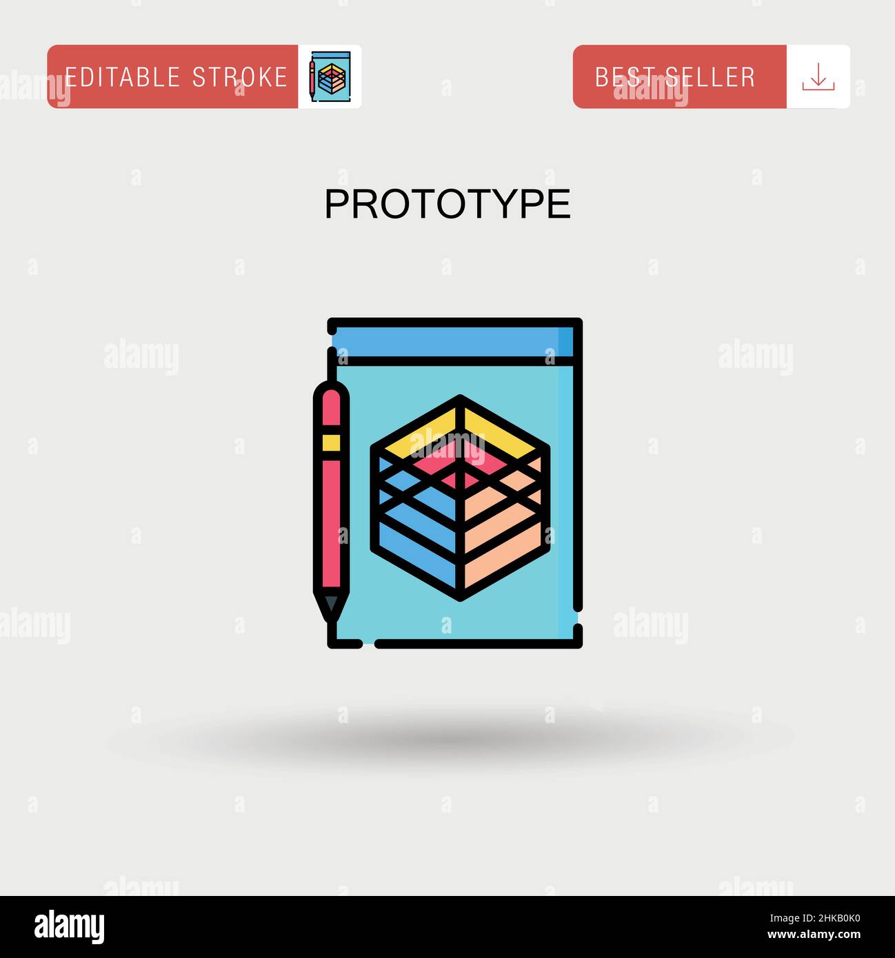 Prototype Simple vector icon Stock Vector Image & Art - Alamy