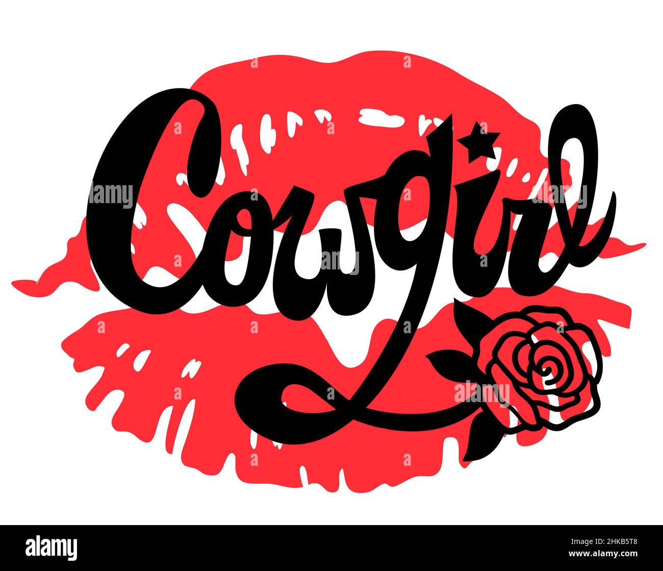 Country Girls Lettering Country Girl Handwritten Lettering. Cowgirl Printable vector ...