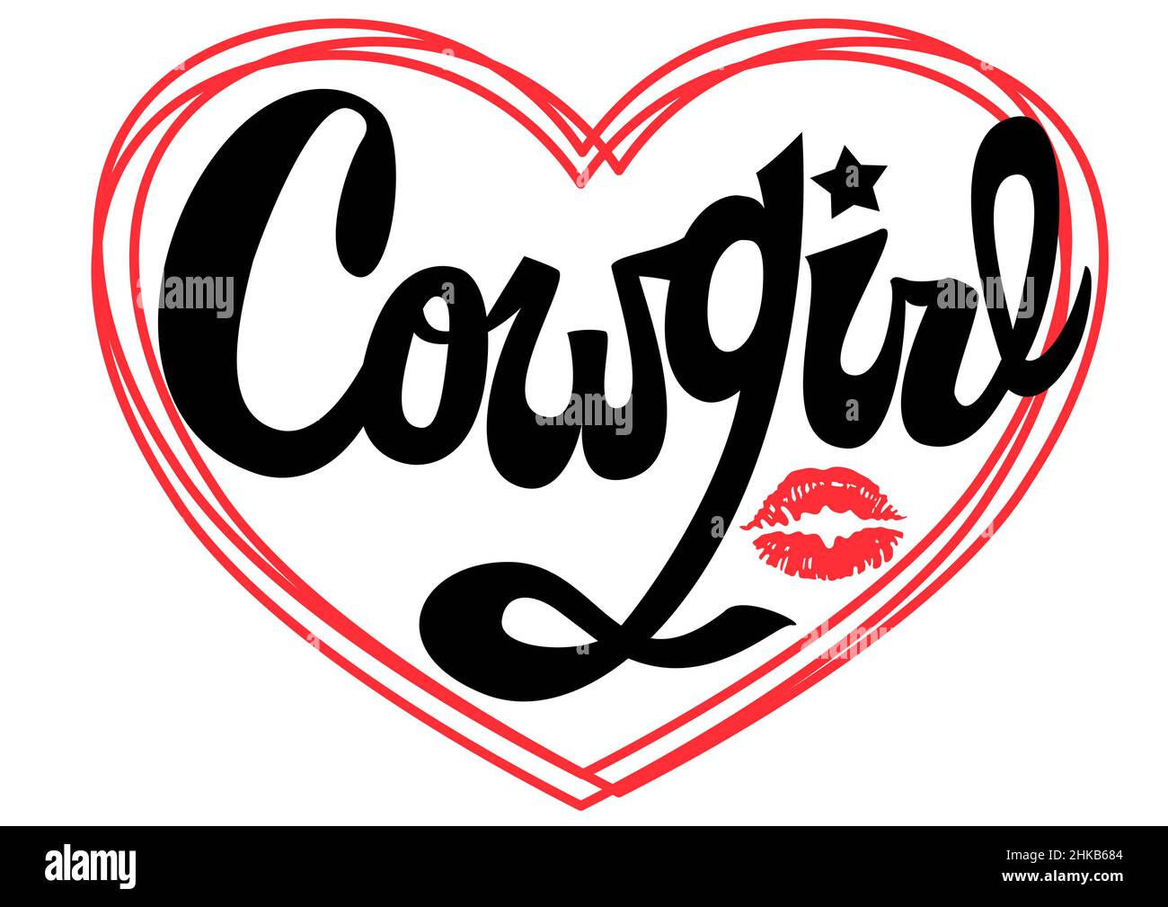 Country Girls Lettering Country Girl Handwritten Lettering. Cowgirl Printable vector ...