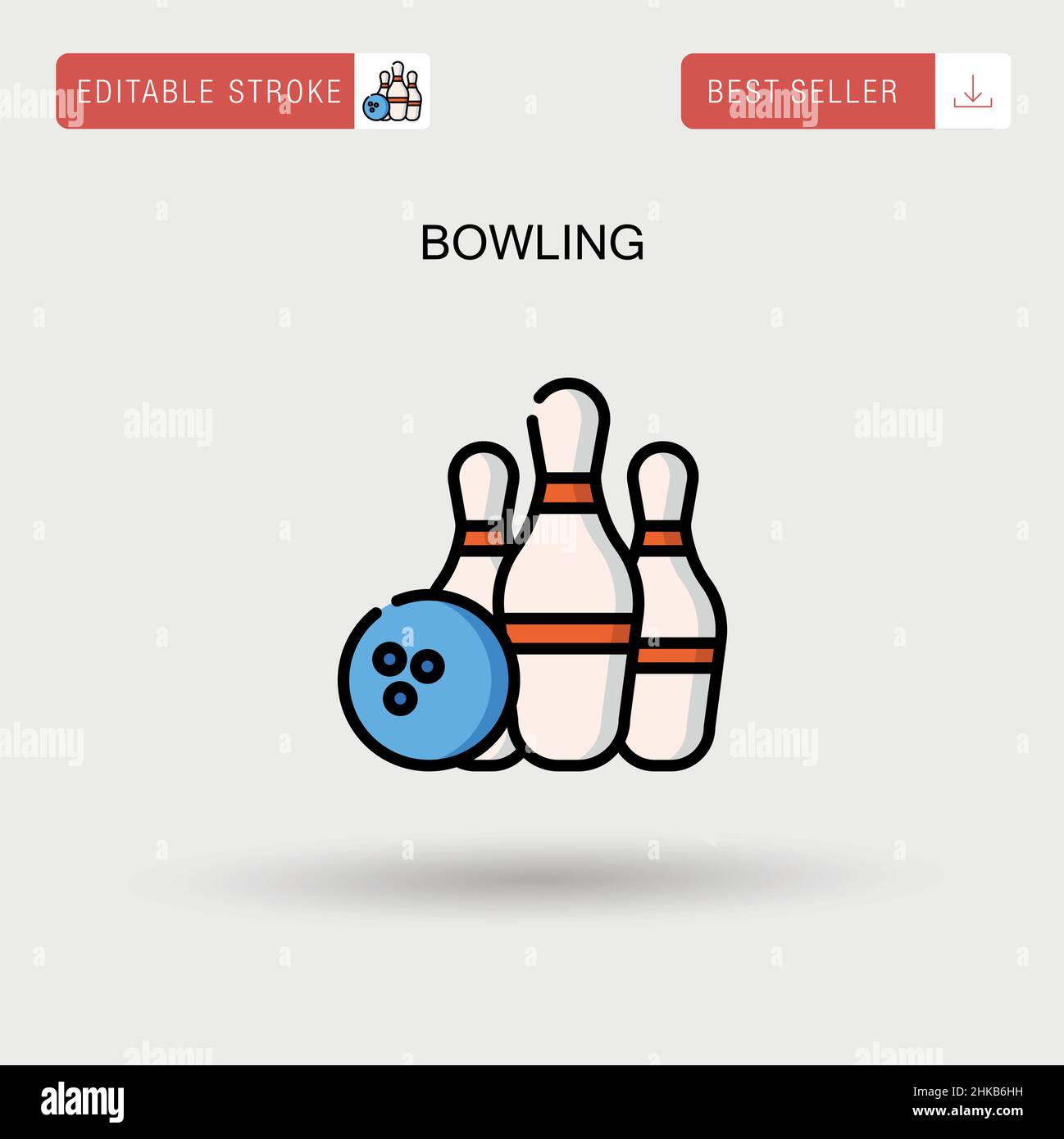 Bowling Simple vector icon Stock Vector Image & Art Alamy