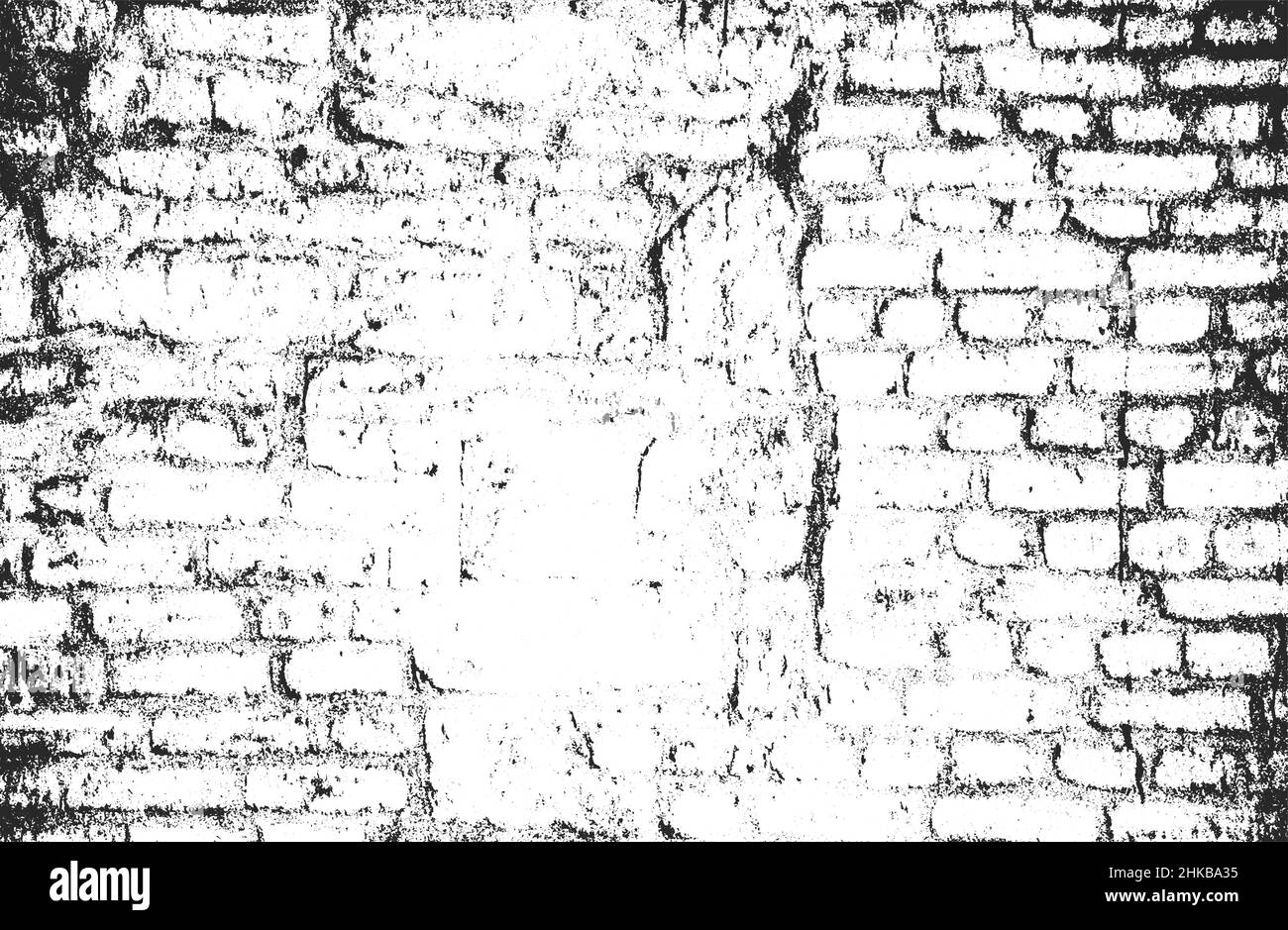 Distressed overlay texture of old brick wall, grunge background ...