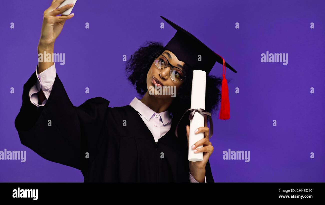 Diploma purple hi-res stock photography and images - Alamy