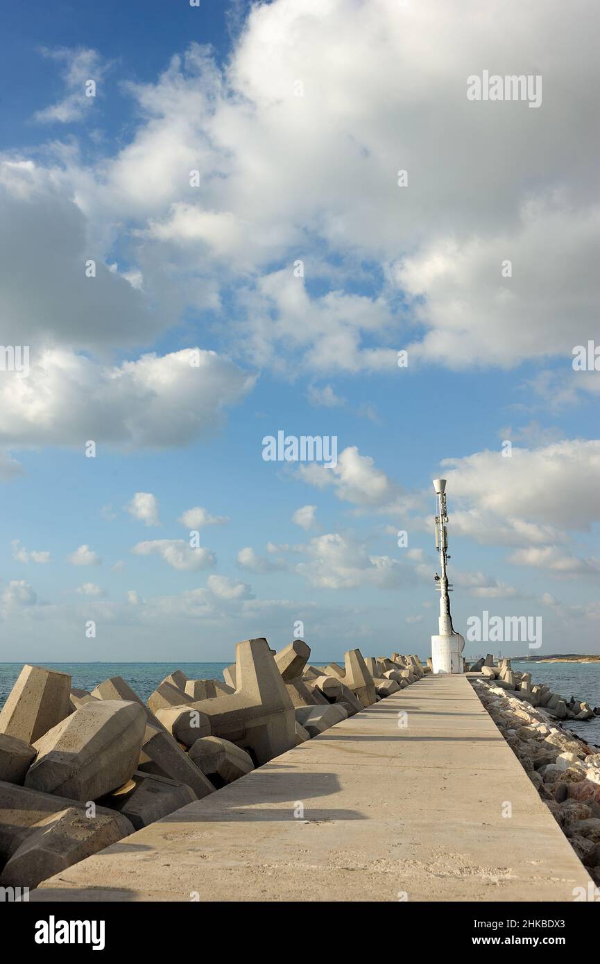 Marina of the city of Ashkelon on the Mediterranean Sea Stock Photo