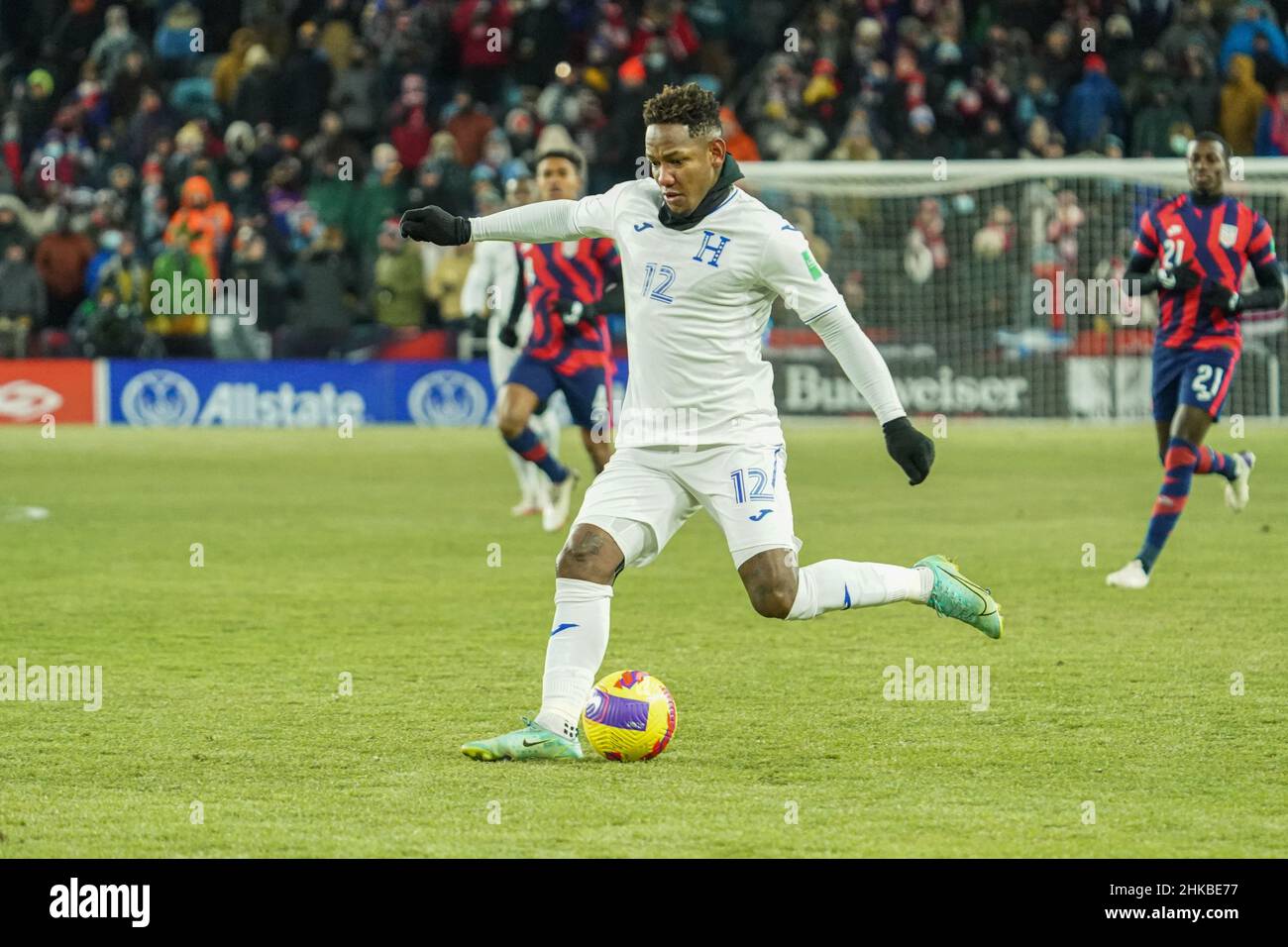 St. Paul, Minnesota, USA, February 2, 2022, Honduras Forward Rommel ...