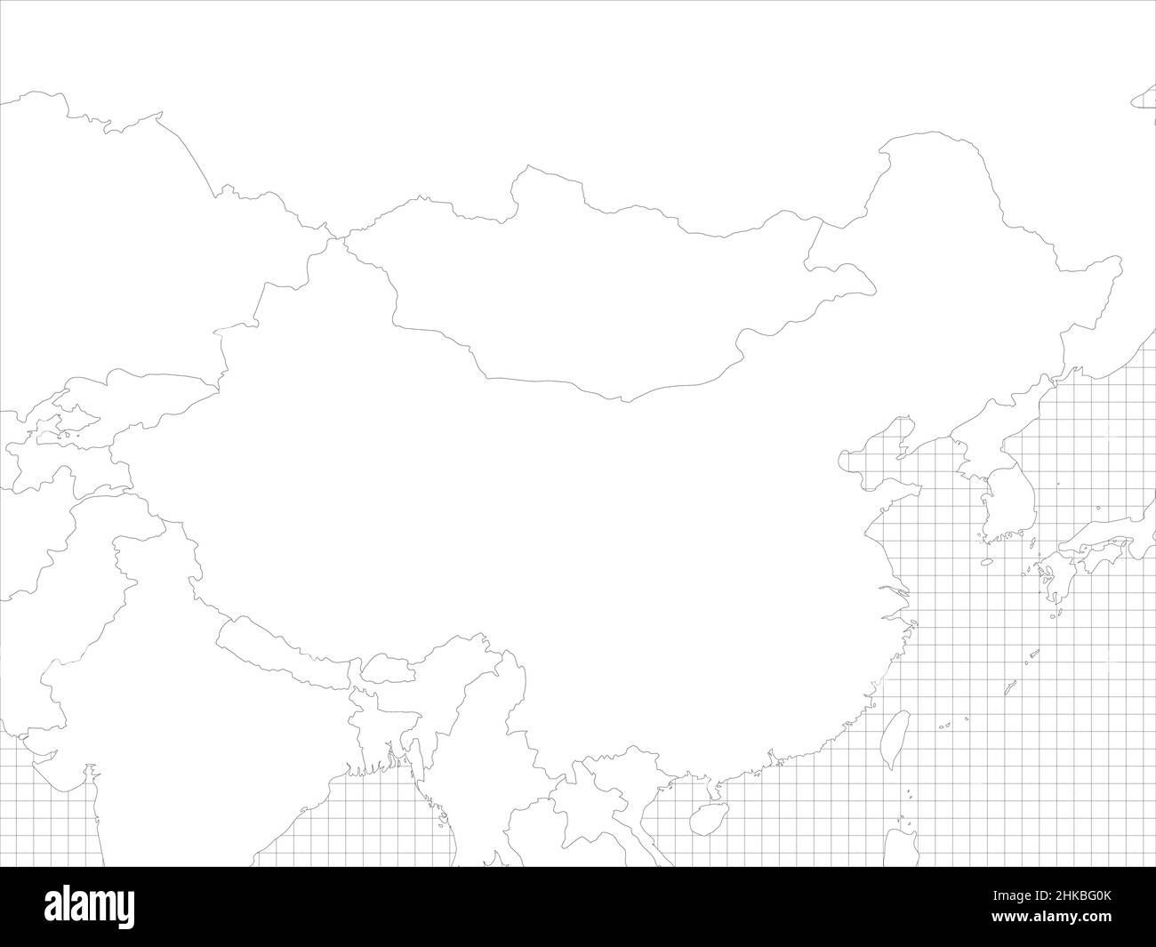 China simple outline blank map Stock Vector Image & Art Alamy