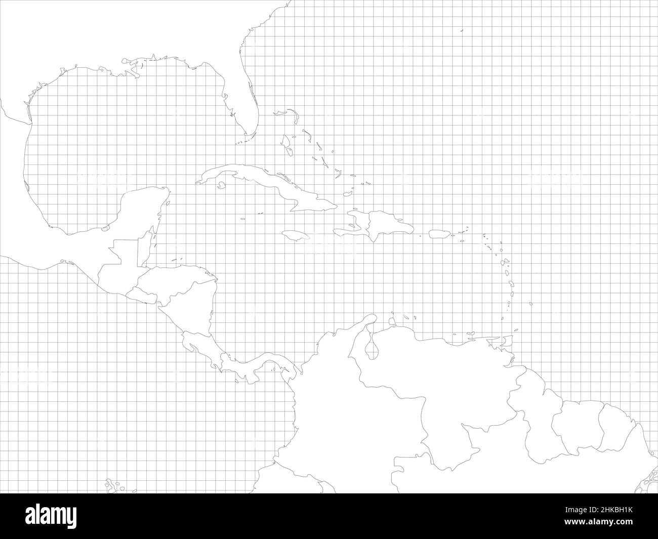 Central America simple outline - Central America Simple Outline Blank Map 2HKBH1K
