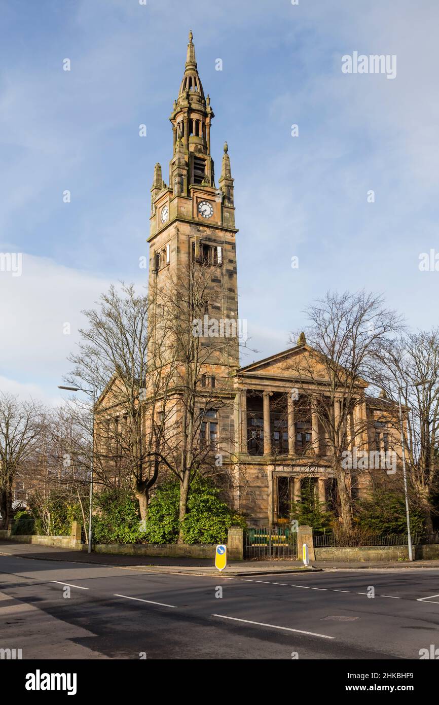 The former Pollokshields West United Free Church, Glasgow, Scotland, UK Stock Photo