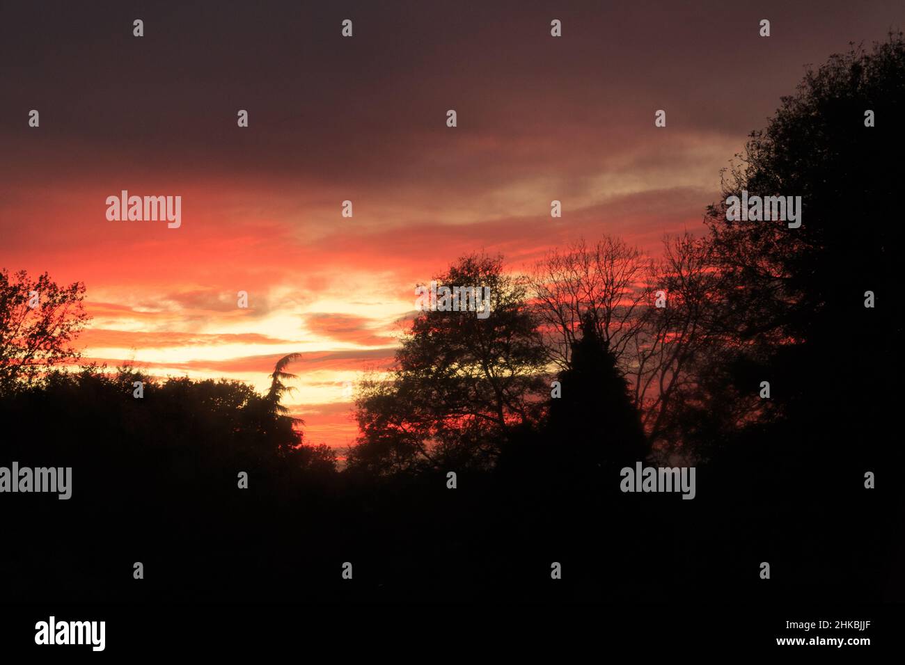 Beautiful sunset in the Midlands of England Stock Photo