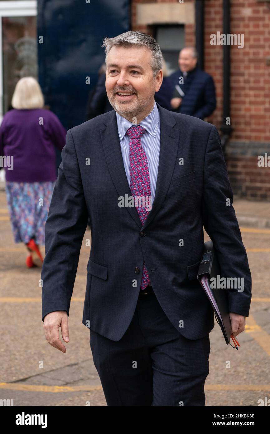 Communications Secretary to The Prince of Wales Simon Enright during a visit to The Prince's Foundation's Trinity Buoy Wharf, a training site for arts and culture in London. Picture date: Thursday February 3, 2022. Stock Photo