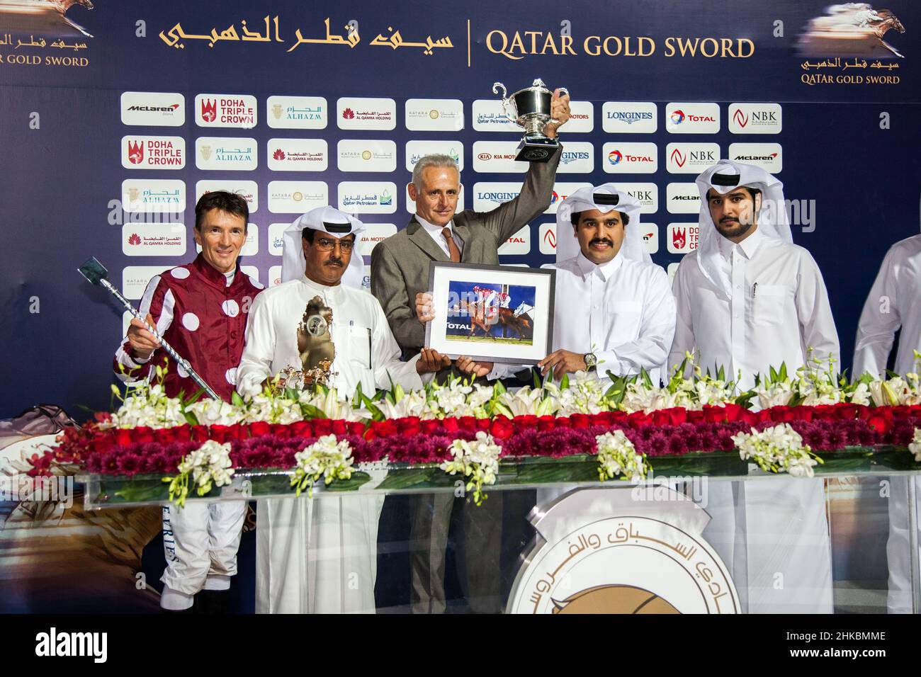Doha,Qatar April 11, 2016 Qatar gold sword horse racing festival