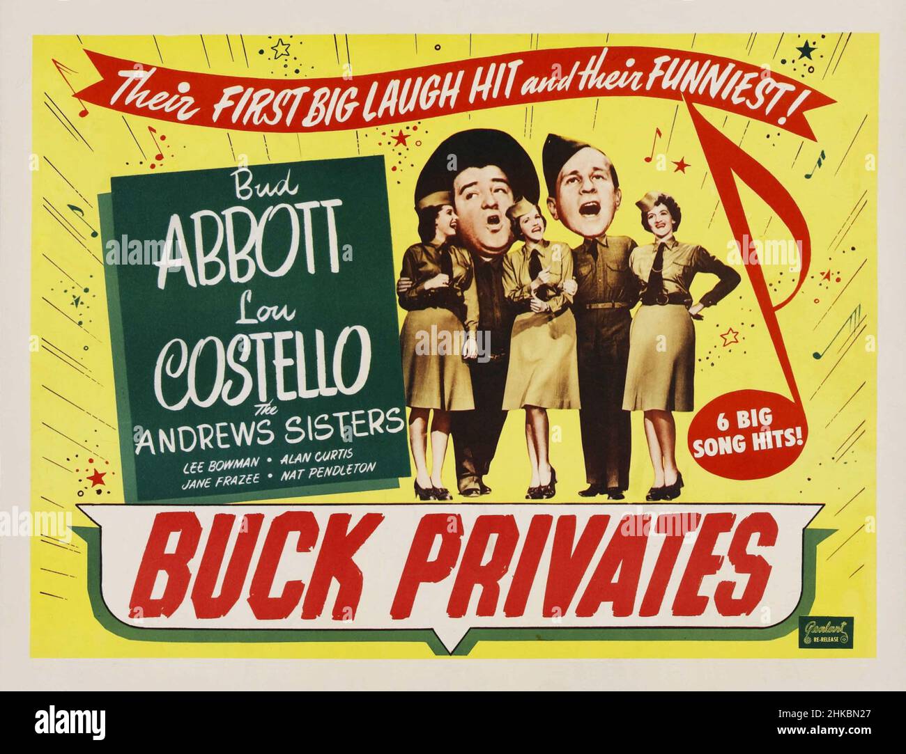 BUD ABBOTT, LOU COSTELLO and THE ANDREWS SISTERS in BUCK PRIVATES (1941), directed by ARTHUR LUBIN. Credit: UNIVERSAL INTERNATIONAL / Album Stock Photo