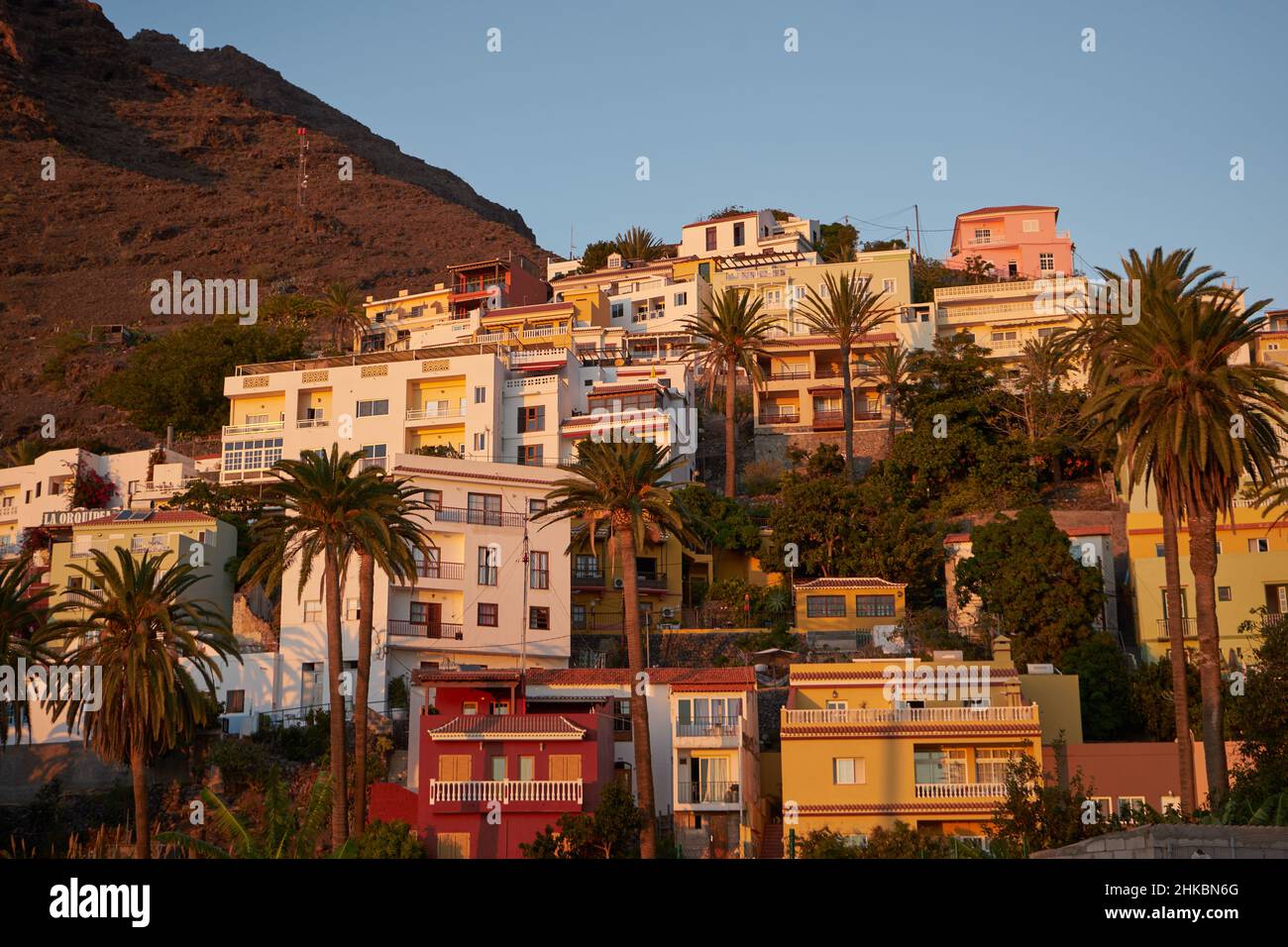 Ortsteil La Calera, Valle Gran Rey, La Gomera, Kanarische Inseln, Spanien Stock Photo